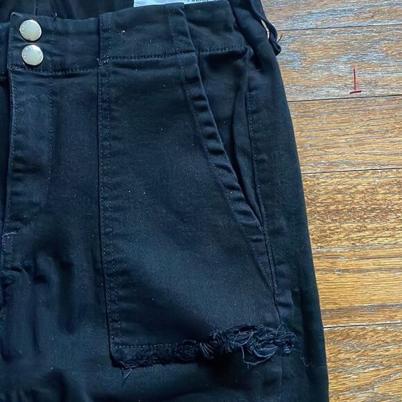 Rag & Bone Black High Rise Raw Hem Jeans - Picture 3 of 10